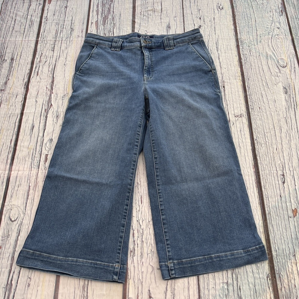 Chaps Denim Capri Jeans Womens 12 Blue Light Wash denim Blue Jeans